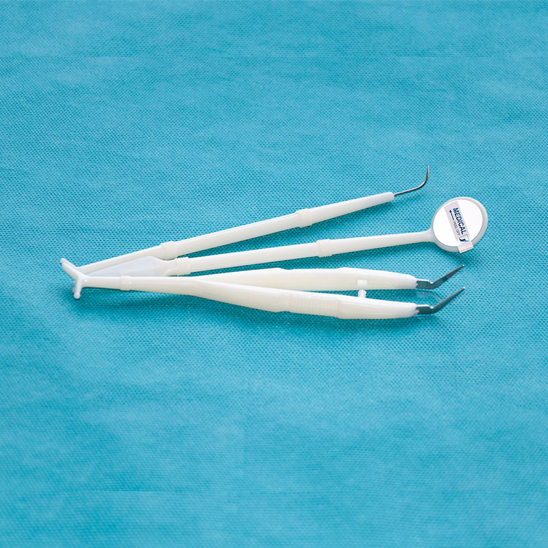 3 en 1 Kit d'examen dentaire jetable Kit d'instruments dentaires à usage dentaire
