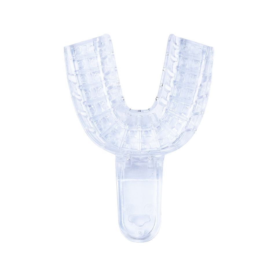 Plateau d'impression transparent dentaire en plastique d'usine chinoise plateaux d'impression jetables dentaires