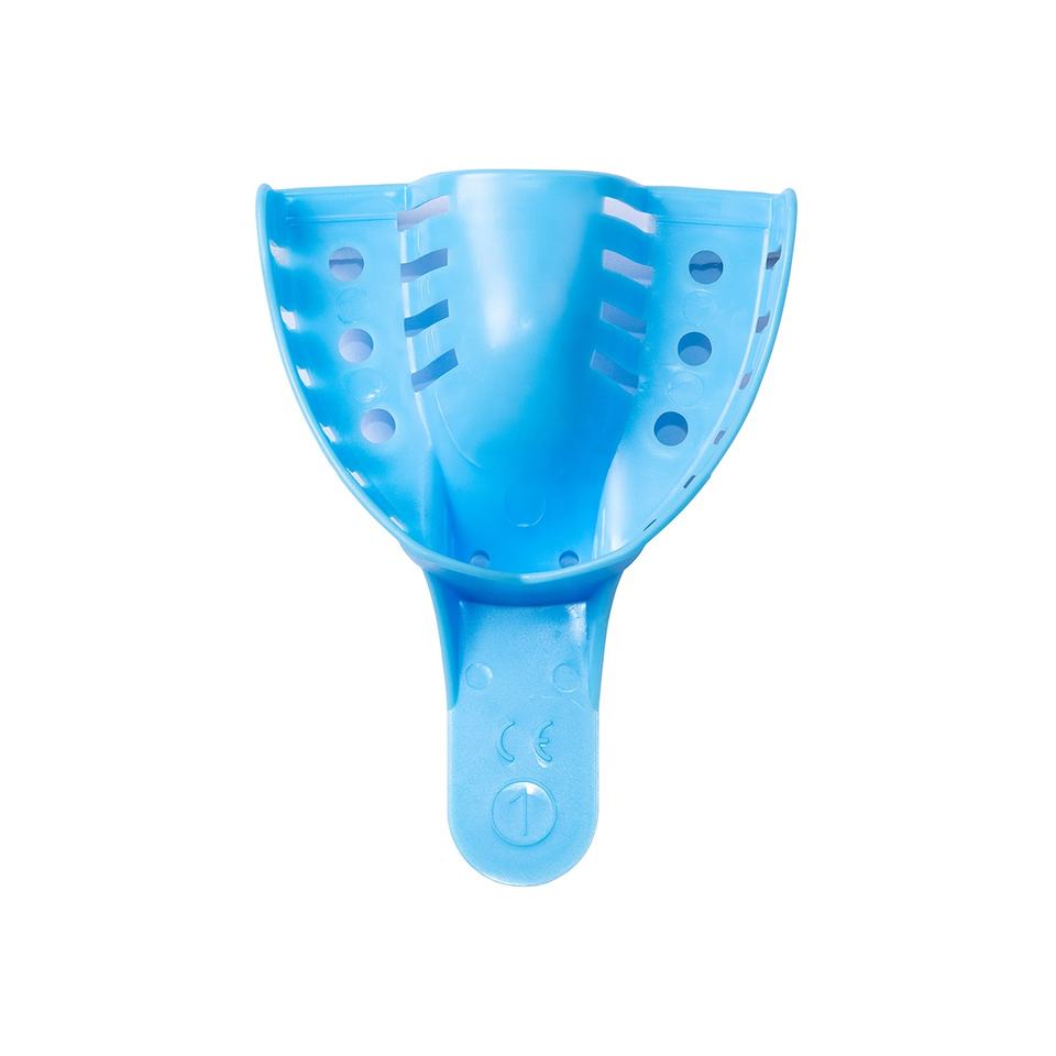 Porte-empreintes jetables porte-empreinte en plastique bleu porte-empreinte dentaire en ABS