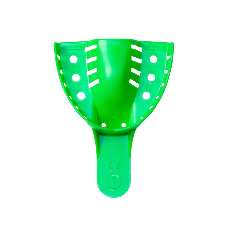 Porte-empreinte jetable porte-empreinte en plastique vert porte-empreinte dentaire
