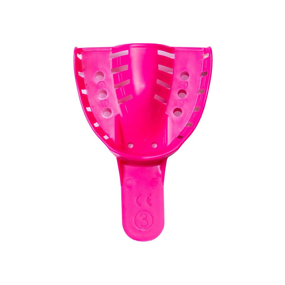 Porte-empreintes jetables porte-empreinte en plastique rose porte-empreinte dentaire
