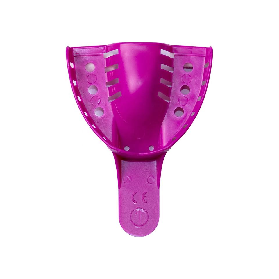 Porte-empreinte jetable porte-empreinte en plastique violet porte-empreinte dentaire