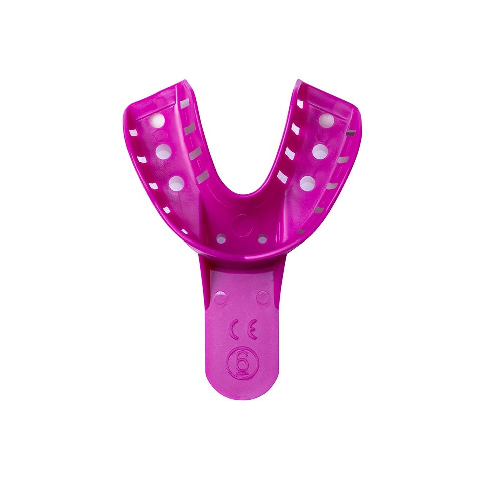 Porte-empreinte jetable porte-empreinte en plastique violet porte-empreinte dentaire